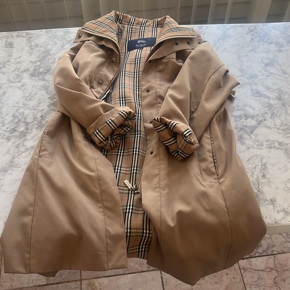 VTG BURBERRY OF LONDON nova check print coat size small tan - Picture 3 of 16